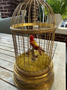 Antique Reuge Mechanical bird cage